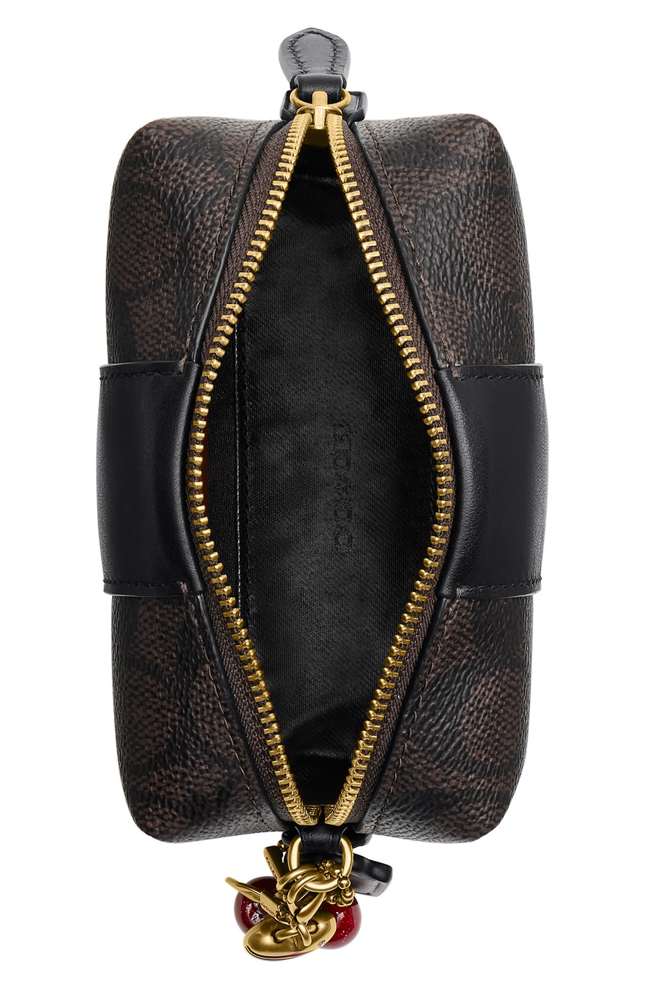 Essential Mini Cosmetic Pouch with Charms, Alternate, color, B4/ WALNUT BLACK