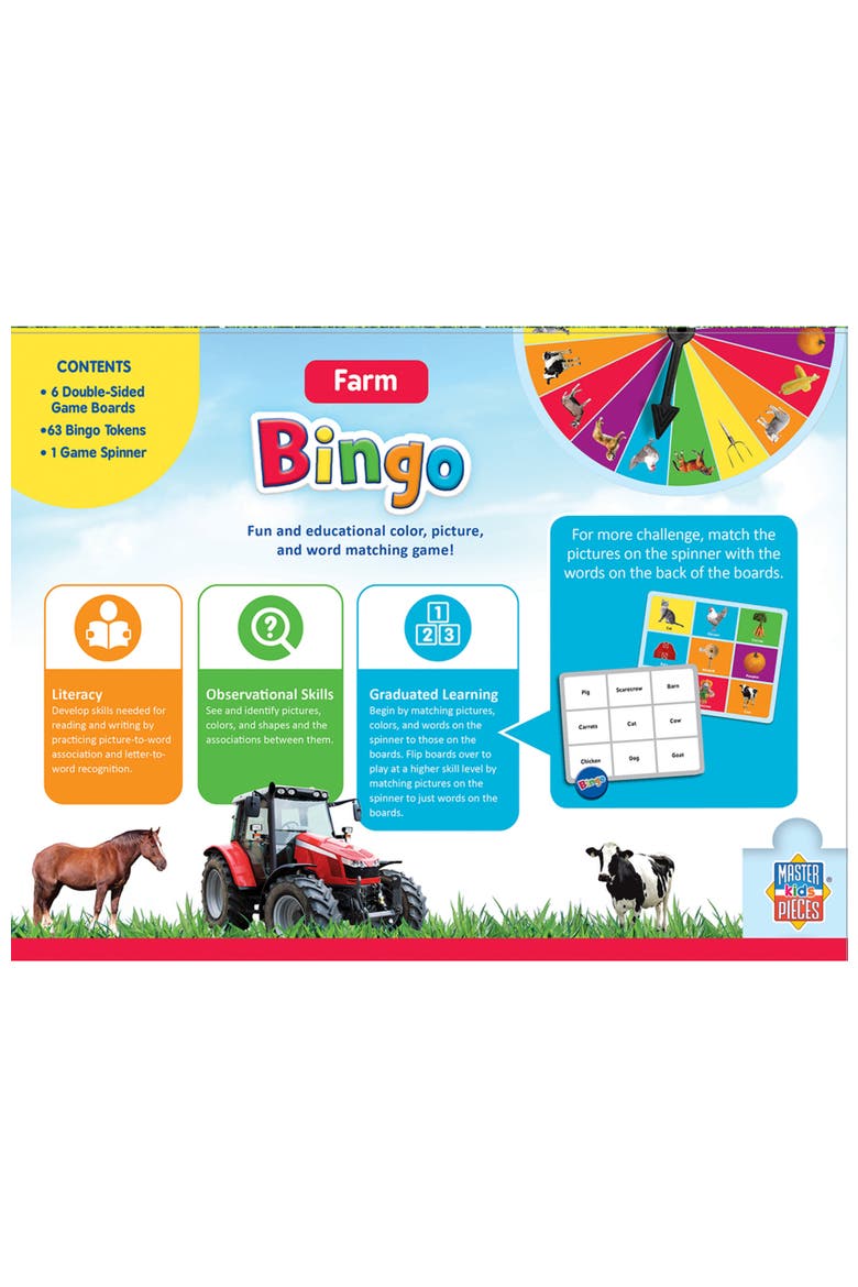 Farm Bingo Game, Alternate, color, Multicolor