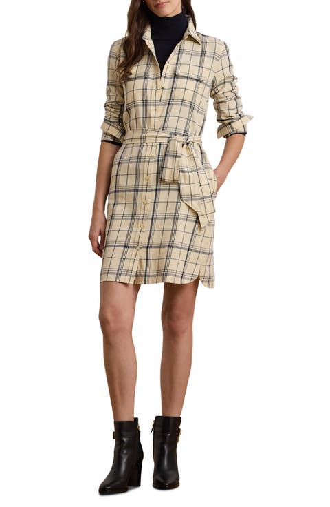 Spring green midi shirt dress with tie belt waist 4909
