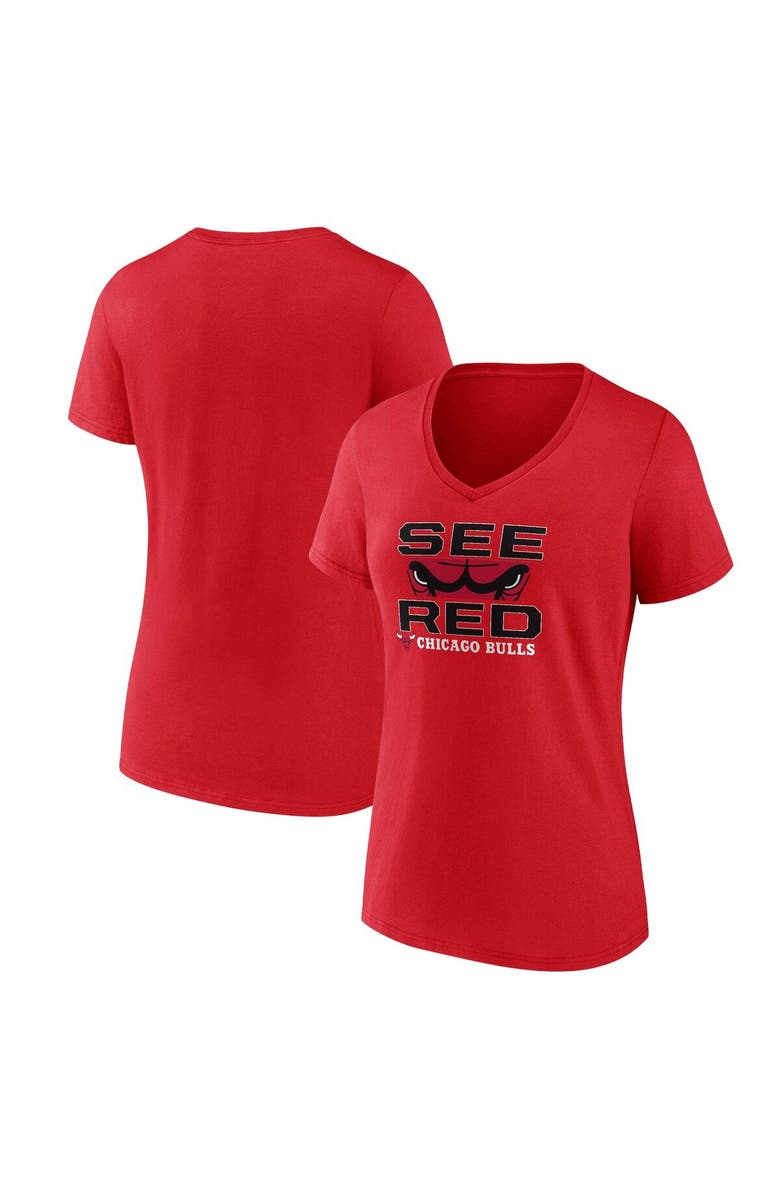FANATICS Women's Fanatics Branded Red Chicago Bulls Hometown Collection T-Shirt, Main, color,