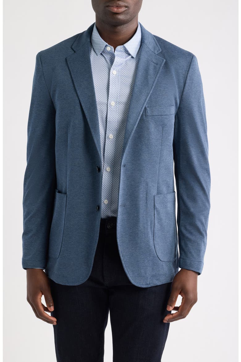 XC Flex Pinnacle Hooded Knit Sport Coat, Alternate, color, NAVY BIRDSEYE