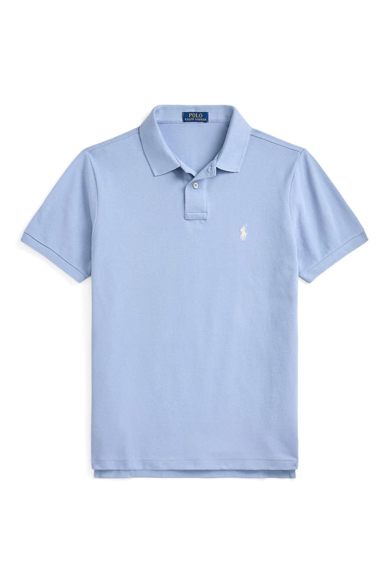 Solid Cotton Piqué Polo, Alternate, color, VESSEL BLUE