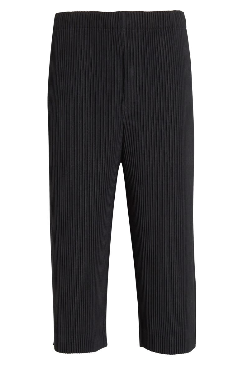 Monthly Colors May Pleated Crop Pants, Alternate, color, BLACK