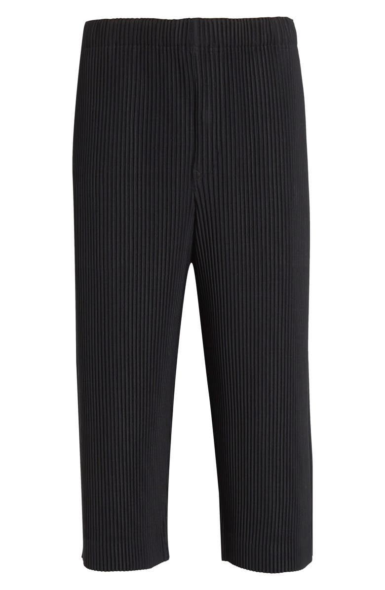 Homme Plissé Issey Miyake Monthly Colors May Pleated Crop Pants, Alternate, color, Black
