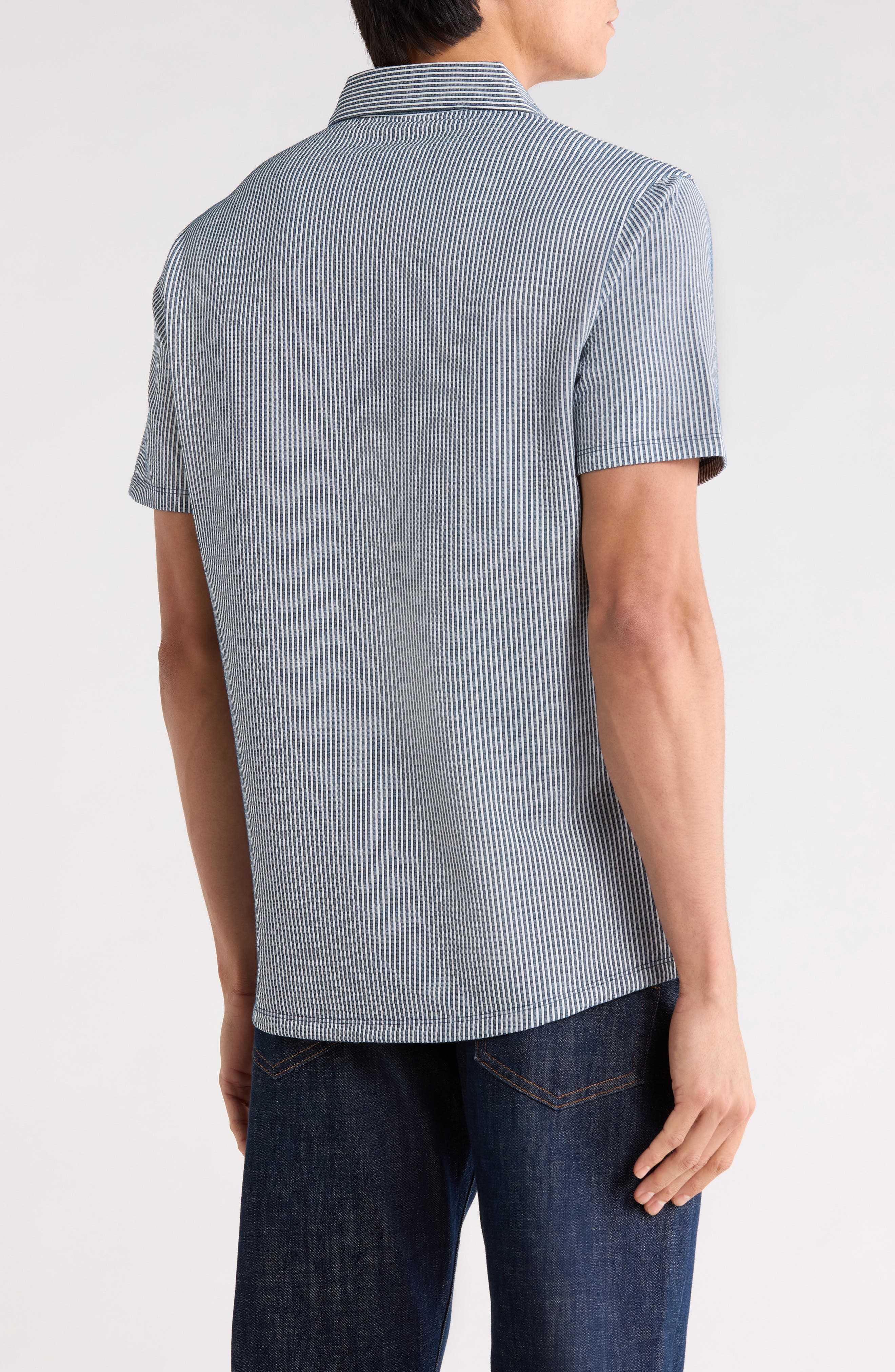 Wendell Short Sleeve Knit Button-Up Shirt - image 2