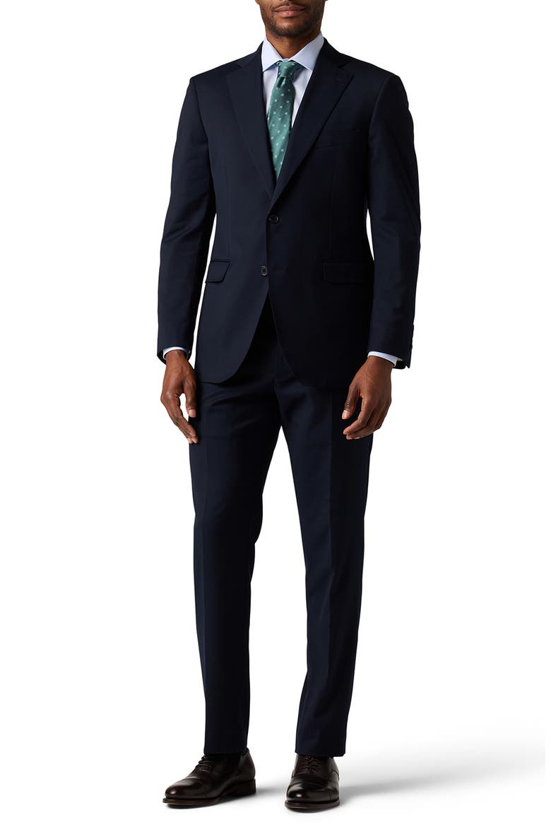 Performance Tailored Fit Suit, Main, color, NAVY