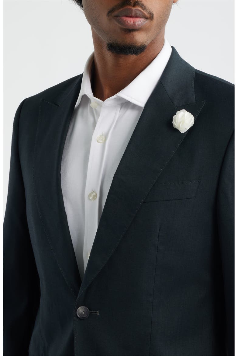 Huge Wool Blend Peak Lapel Sport Coat, Alternate, color, OPEN GREEN