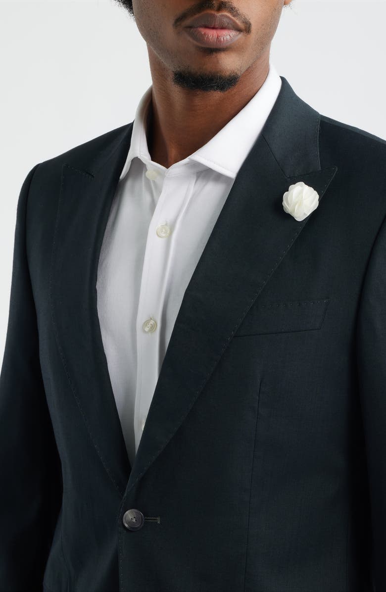 BOSS Huge Wool Blend Peak Lapel Sport Coat, Alternate, color, Open Green