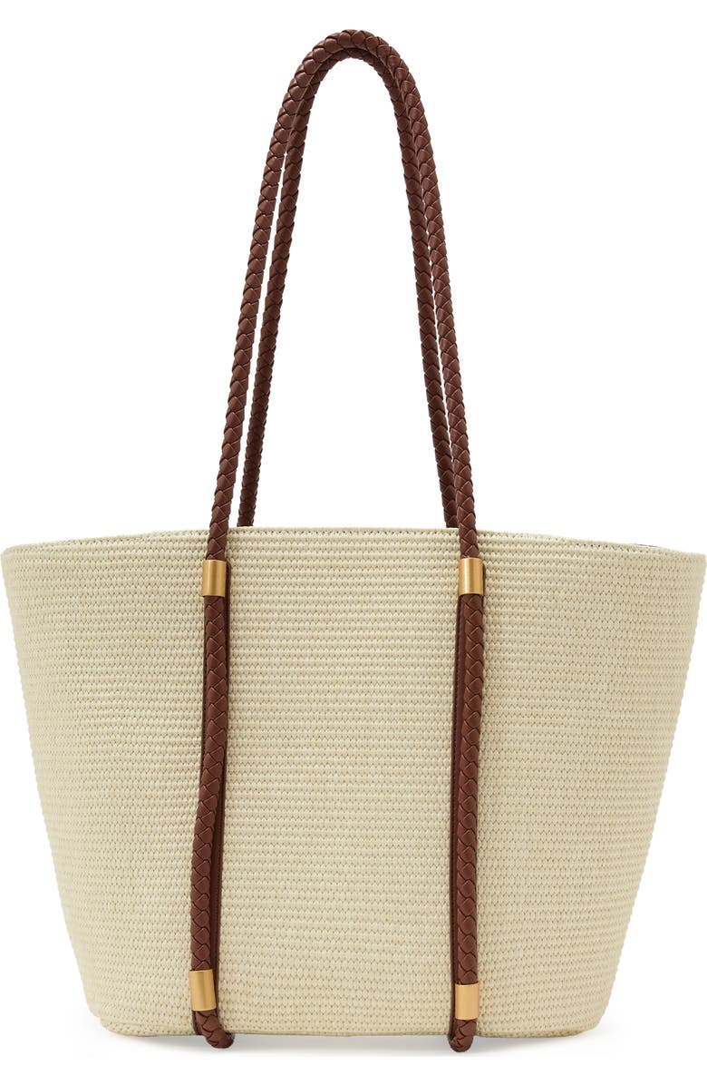 Reiss Rae Embroidered Straw Tote, Alternate, color, Natural