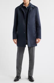 Canali Ultralight Waterproof Car Coat with Removable Bib