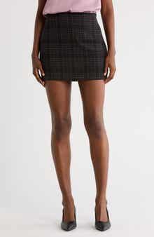 matty m. Plaid A-Line Mini Skirt