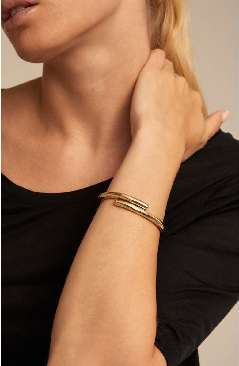 UNODE50 Nova Tube Bangle, Alternate, color, Gold