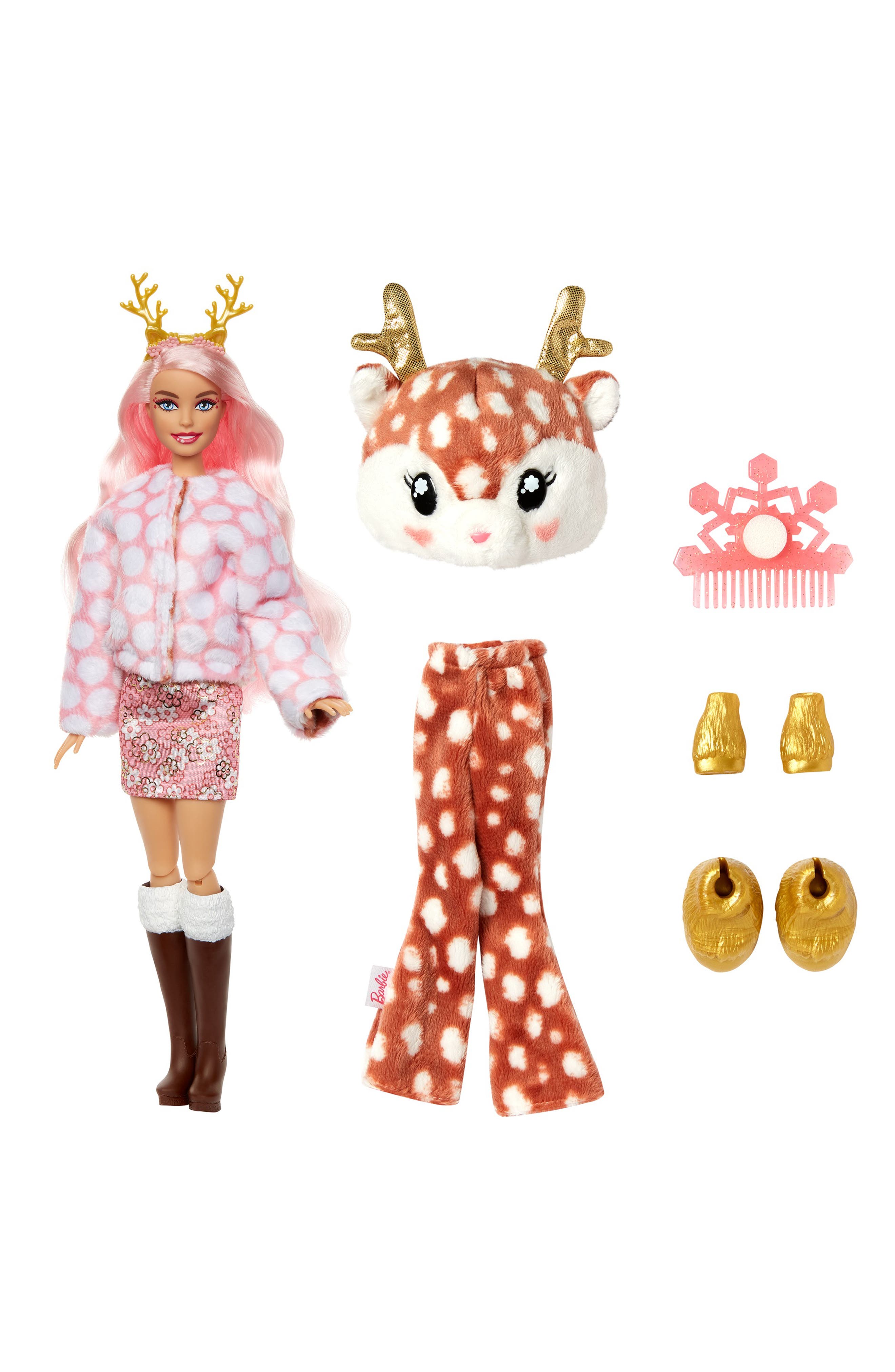 Mattel Barbie® Cutie Reveal Snowflake Sparkle Series Doll - Deer ...