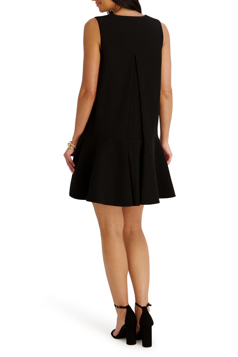 Sleeveless Gab Minidress, Alternate, color, BLACK