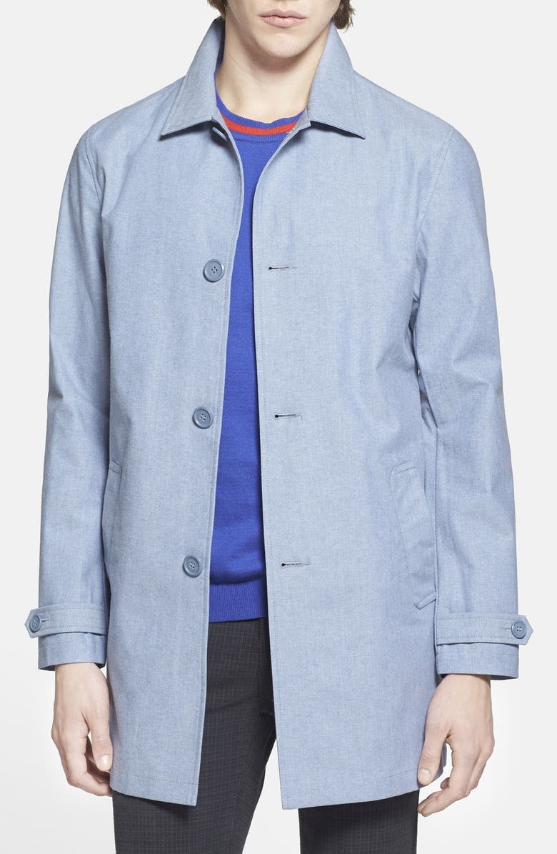 Topman Single Breasted Mac Coat, Main, color,