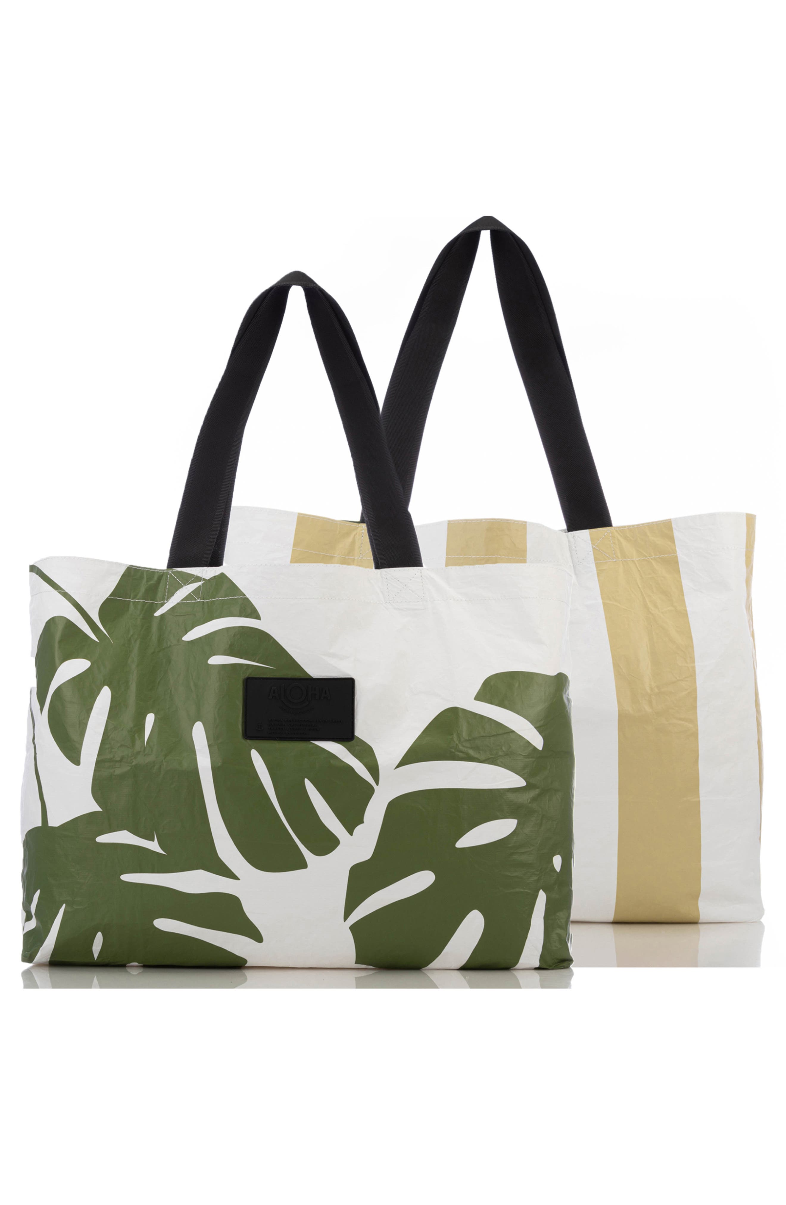 Aloha Collection Holo Holo Reversible Tote Bag, Alternate, color, Seaweed