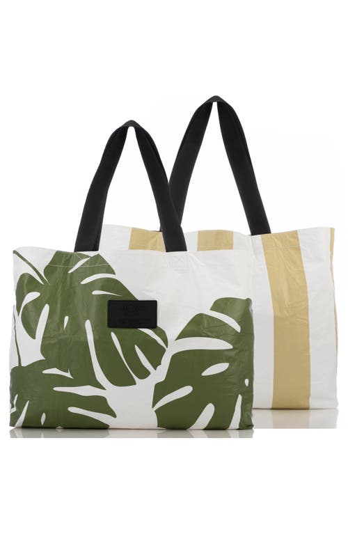 Aloha Collection Holo Holo Reversible Tote Bag In Green