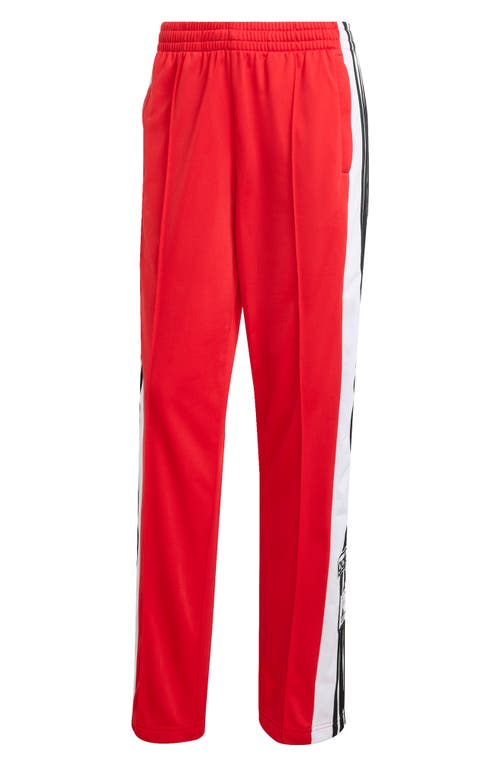 Adidas Originals Straight Trousers With Elastic Waistband And Side Stripes In Red
