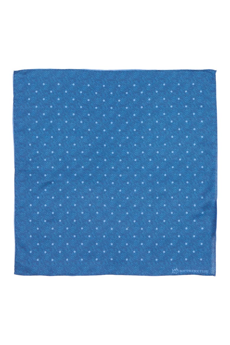 Bethany Dot Cotton & Silk Pocket Square, Alternate, color, BLUE