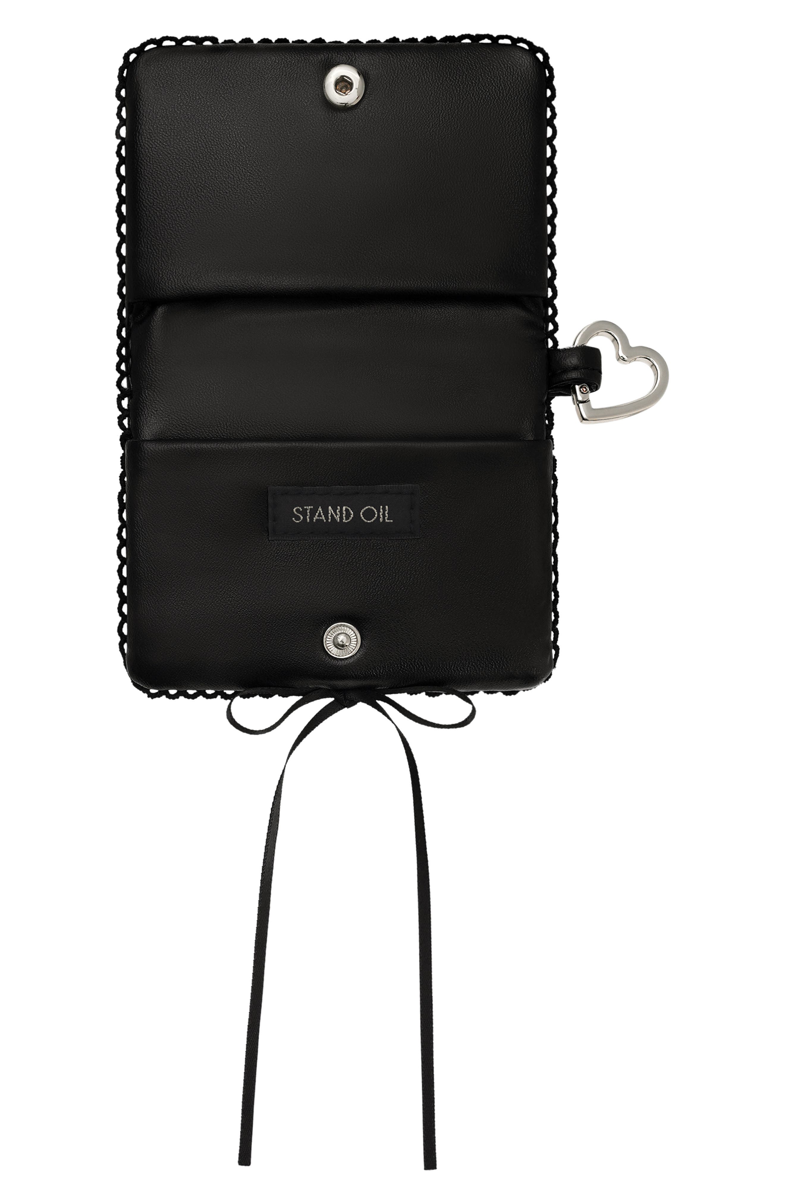 Stand Oil Embroidered Logo Wallet, Alternate, color, Black