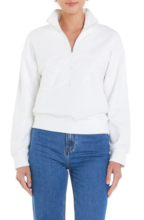 Sports Club Patch Half Zip Sweatshirt