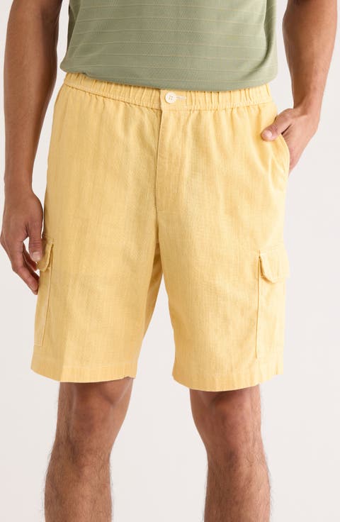 Linen in the Dream Stretch Cotton & Linen Flat Front Shorts