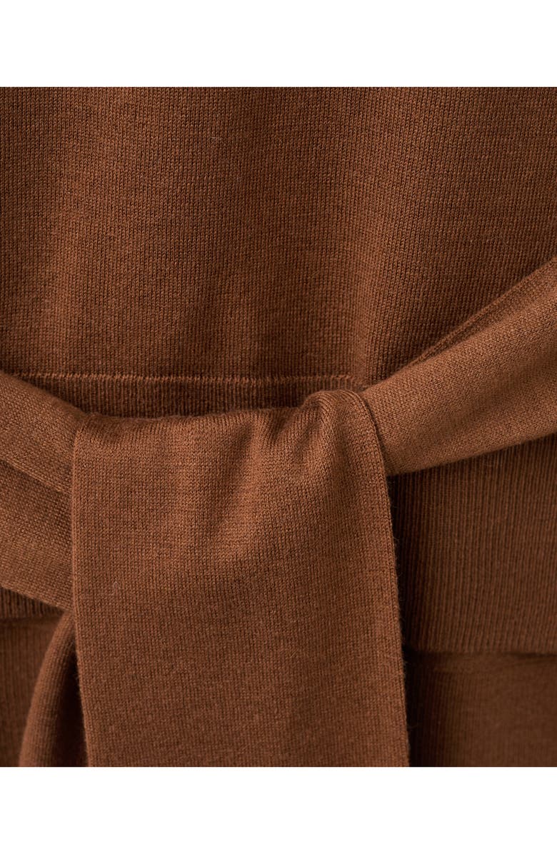 MANGO Knot Detail Sweater, Alternate, color, Caramel