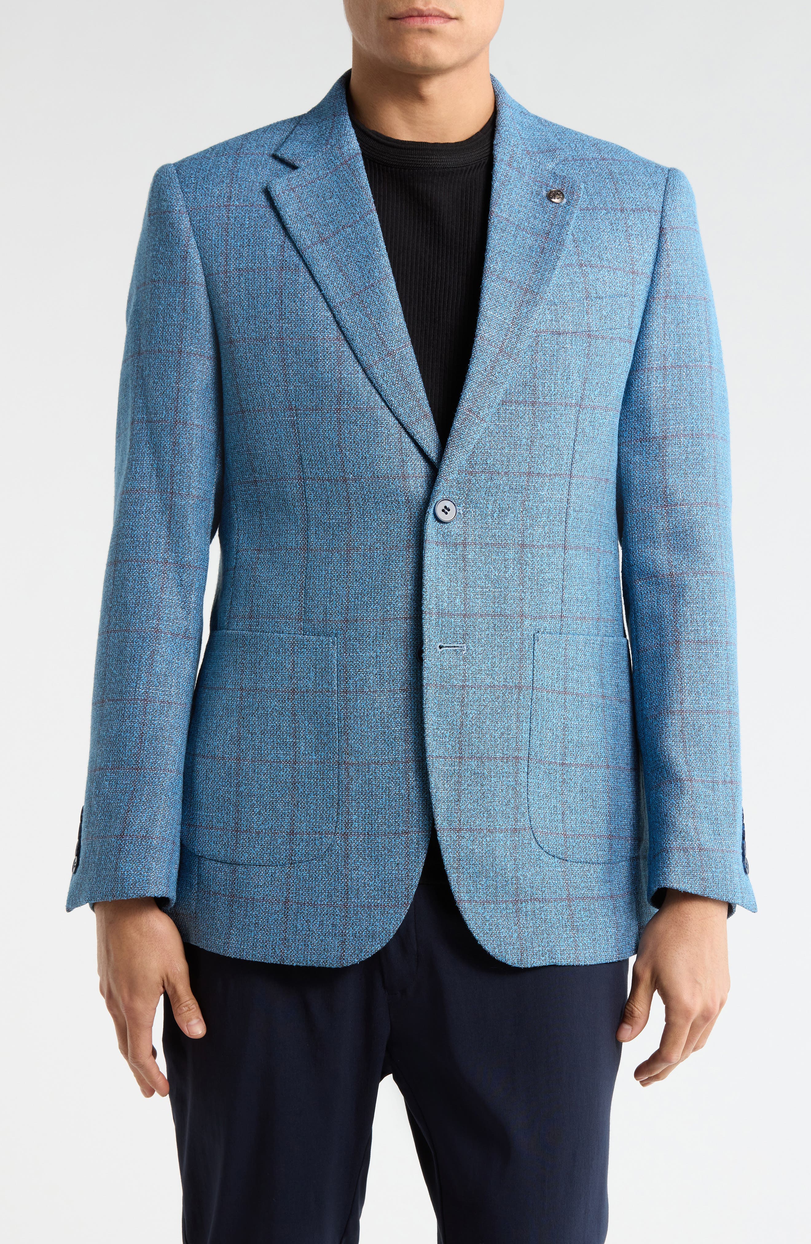 T.R. PREMIUM Slim Fit Two Button Blazer