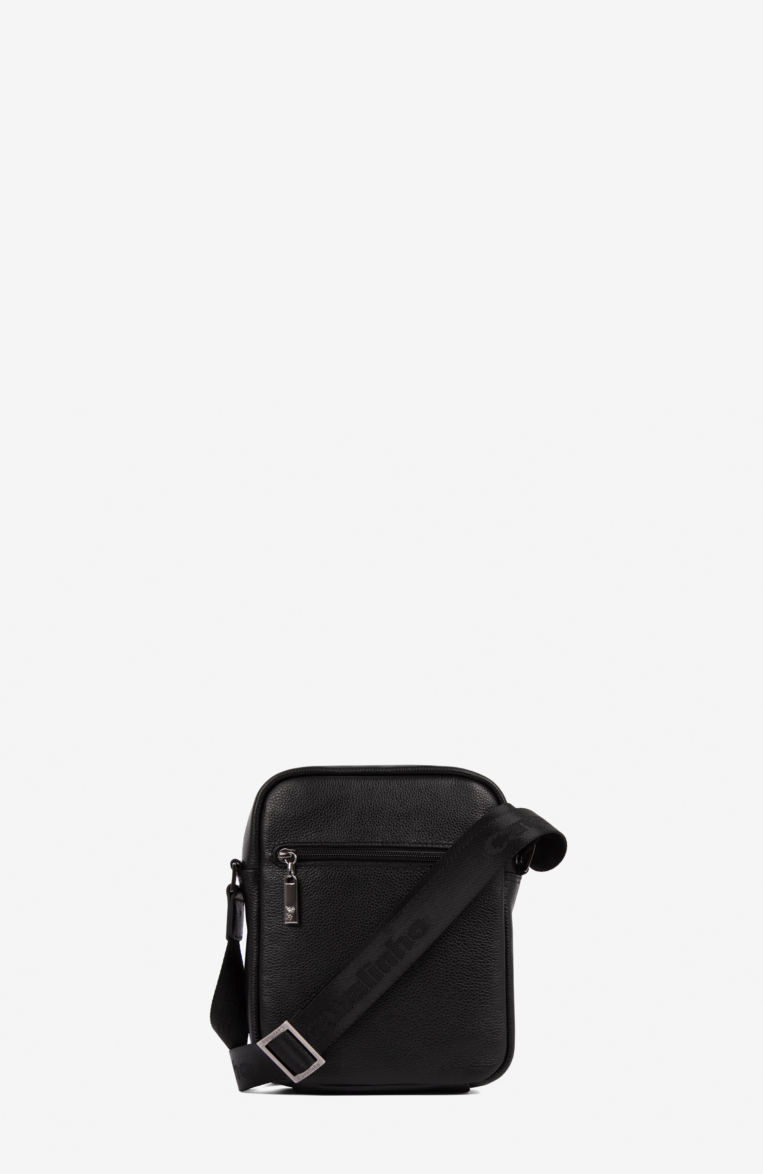 El Cavaleiro 400 Leather Traveler Crossbody Bag, Alternate, color, Black