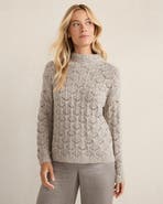 Haven Well Within Lurex Blend Pointelle Crewneck Sweater