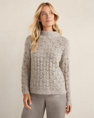 Haven Well Within Lurex Blend Pointelle Crewneck Sweater