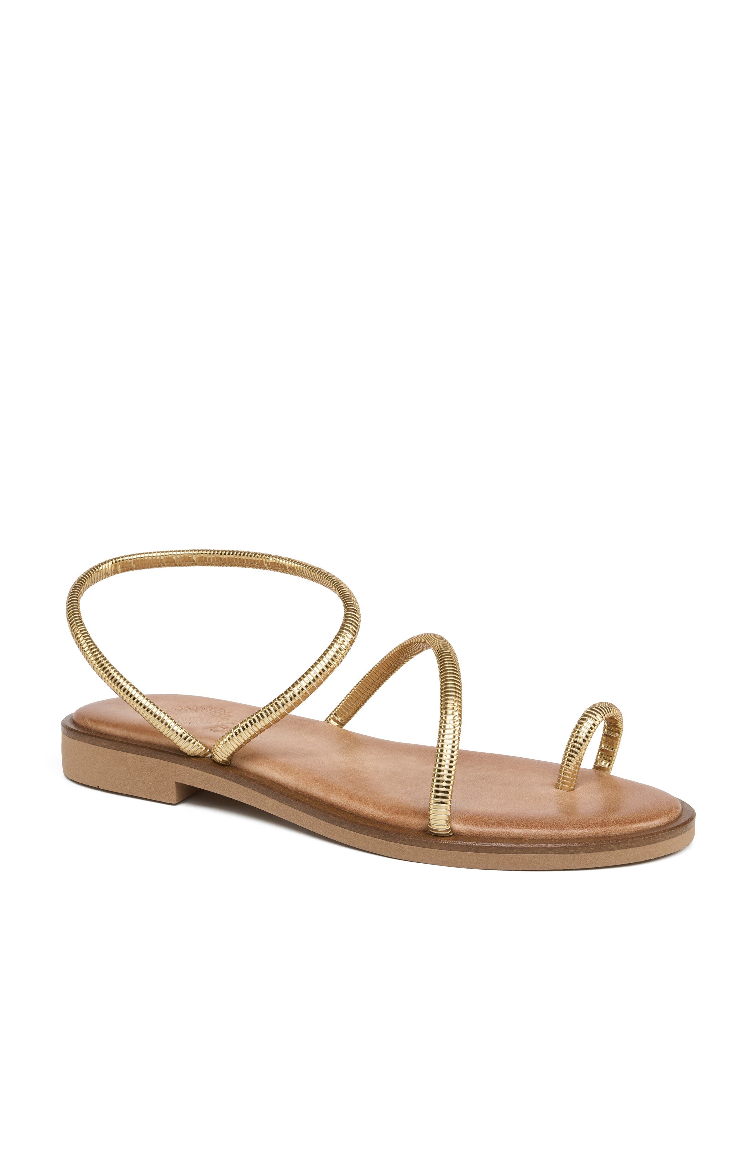 Grace Footwear Hydra Metallic Strap Sandal, Main, color, Gold