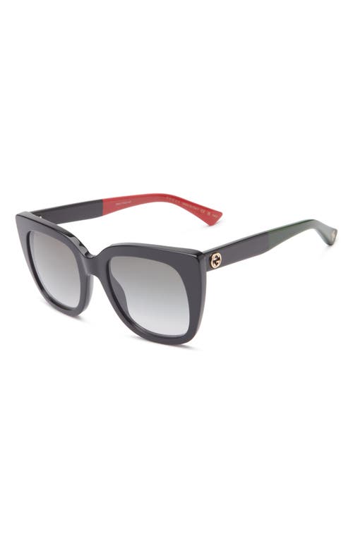 Gucci 51mm Core Oversize Sunglasses In Black