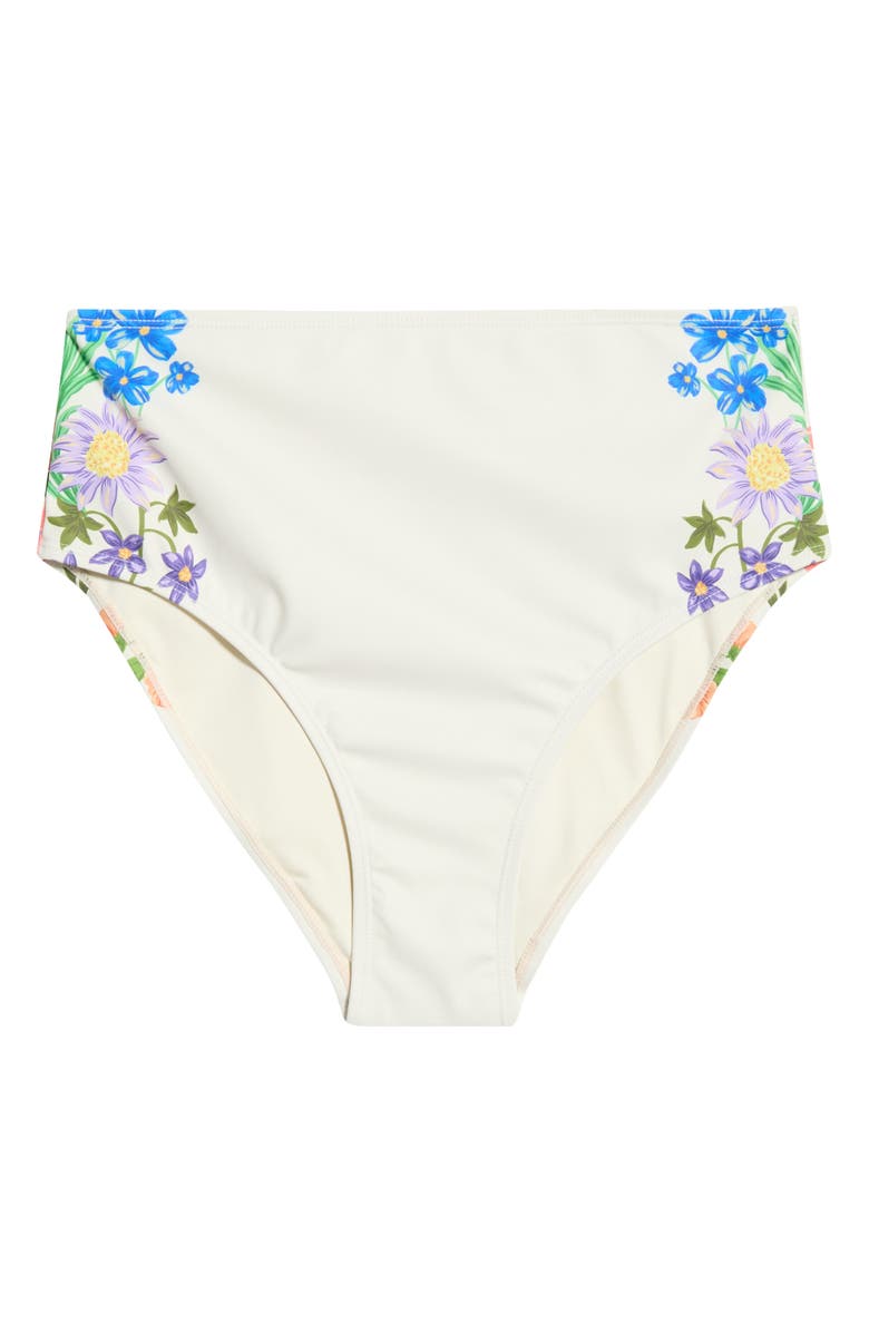 Hutch Rothy High Waist Bikini Bottoms, Main, color, Ivory/ Multi