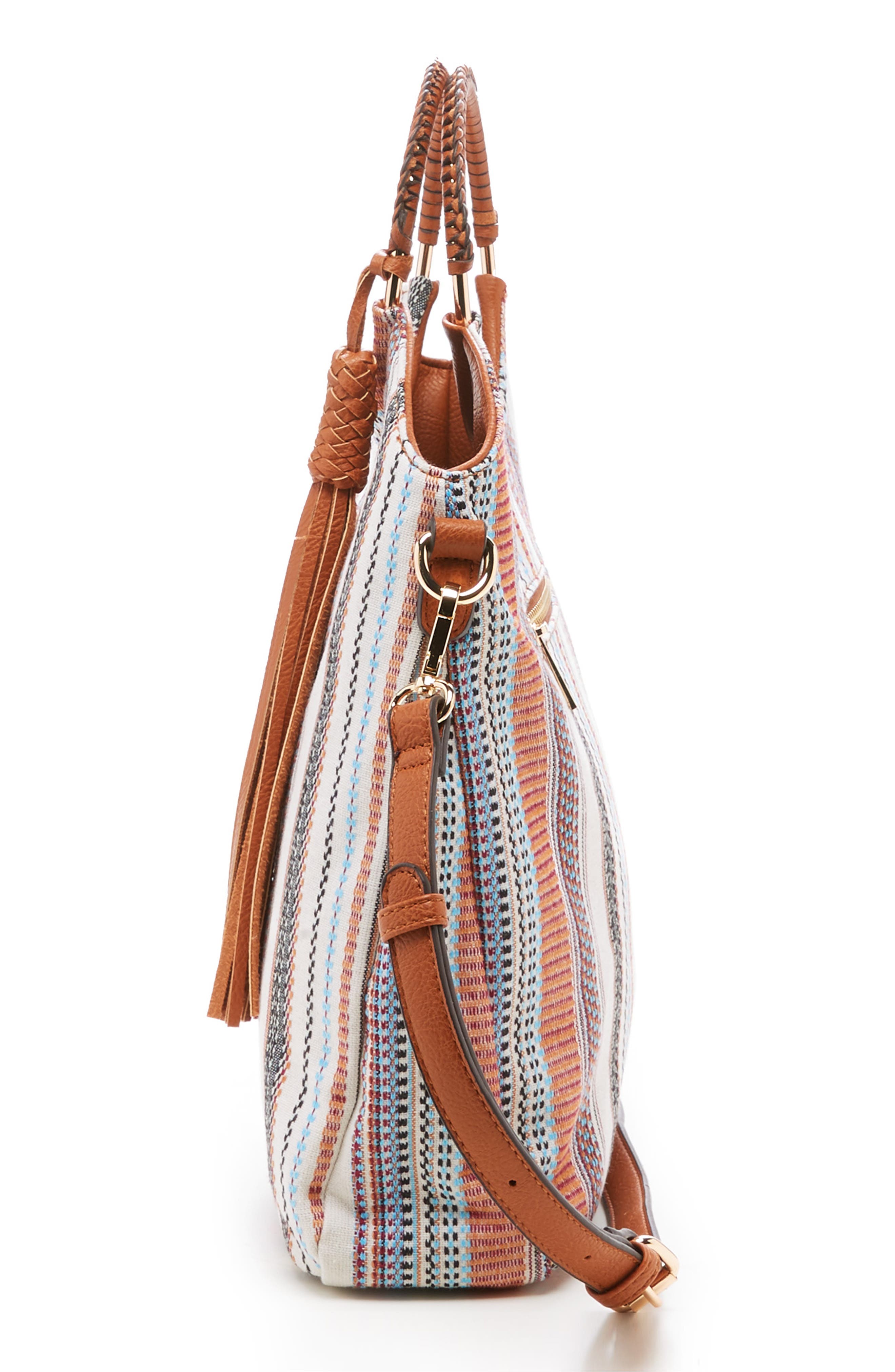 Faux Leather Bracelet Bag, Alternate, color, IVORY MULTI