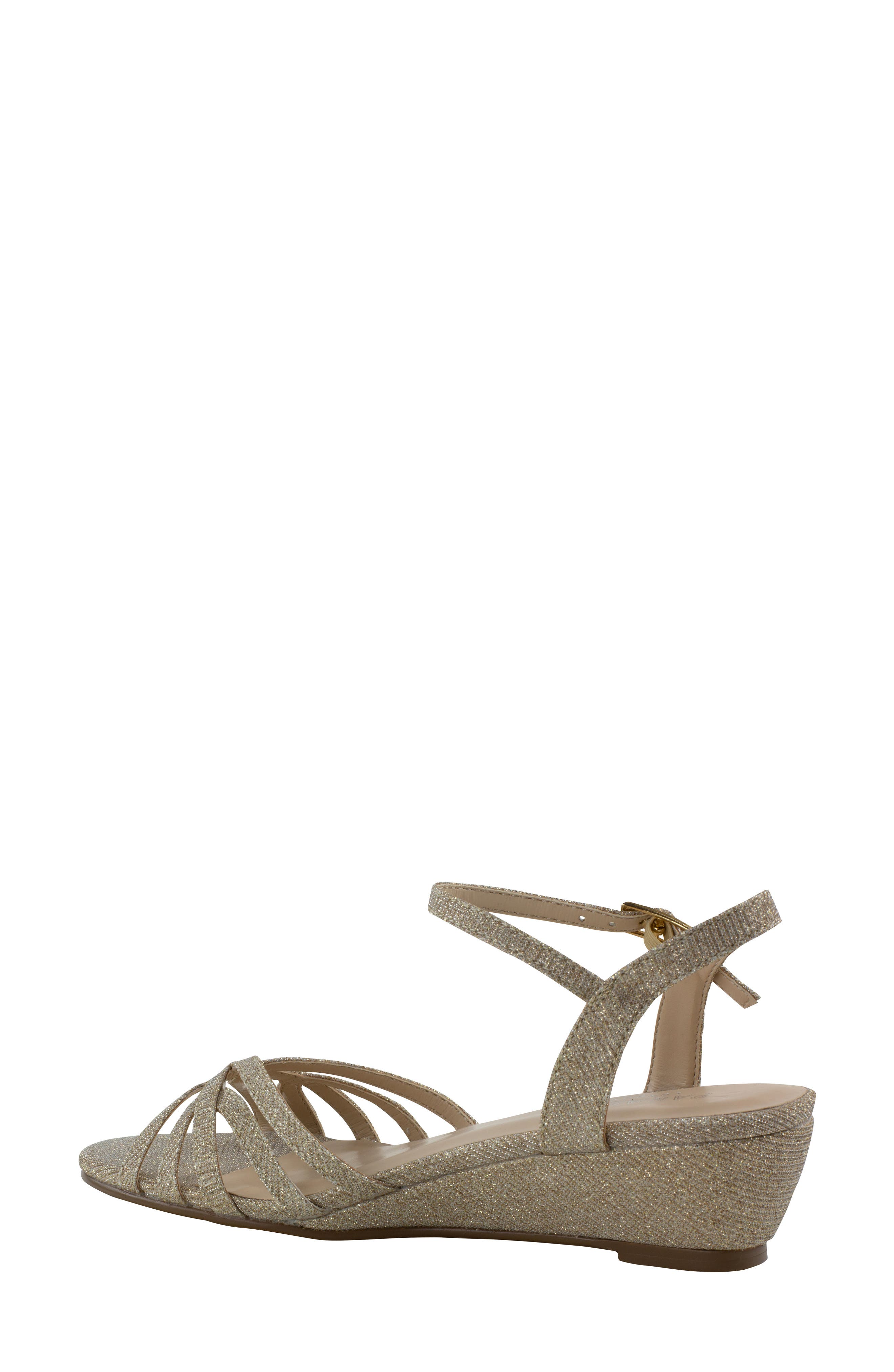 Winslow Glitter Wedge Sandal, Alternate, color, CHAMPAGNE