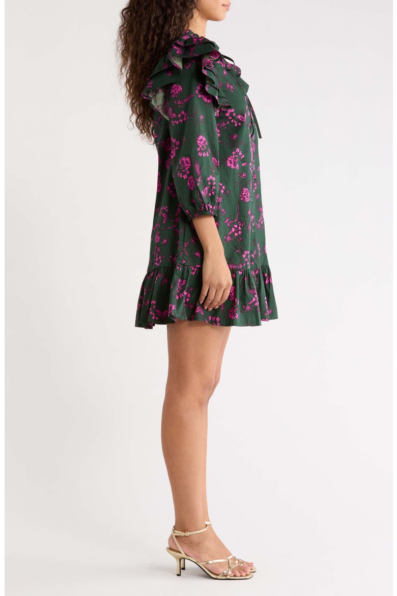 Close to You Sammy Ruffle Drop Waist Dress, Alternate, color, FOREST-PINK
