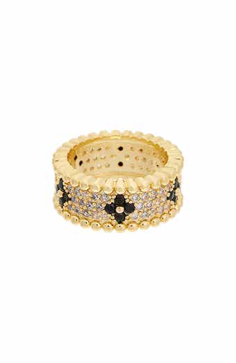 Juvell Floral Pavé Cubic Zirconia Band Ring