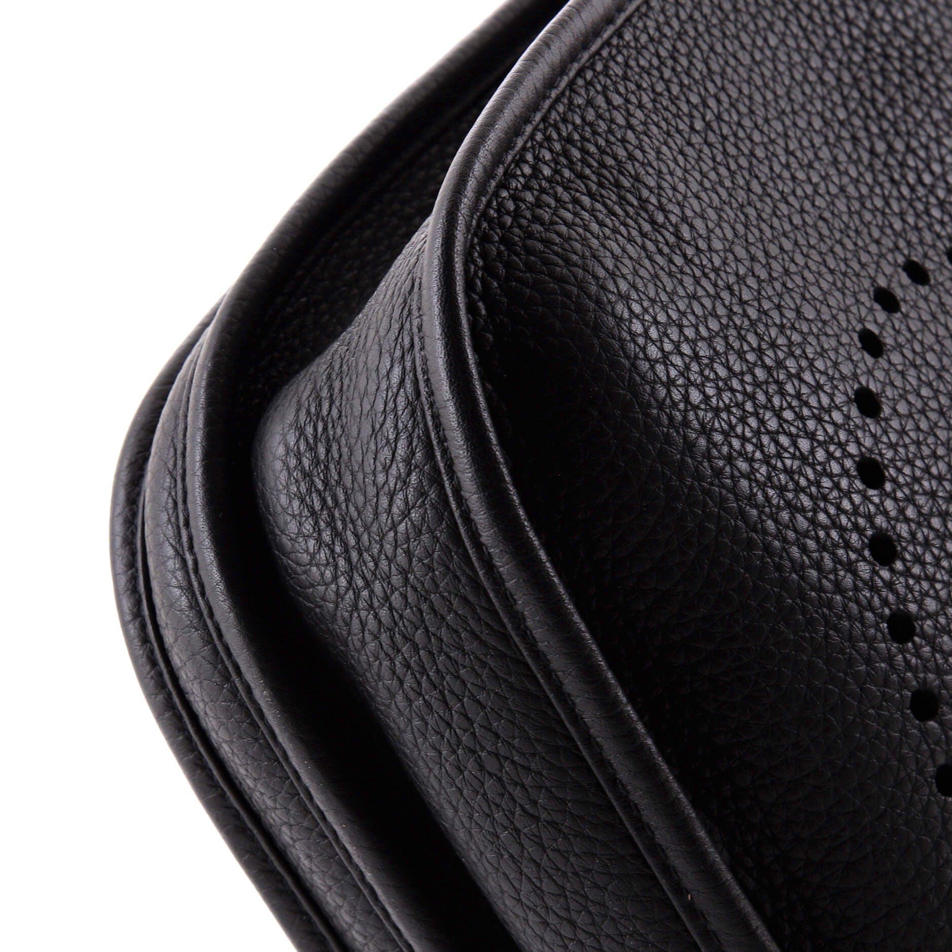 Pre-Owned Hermes Evelyne Bag Gen III Clemence PM, Alternate, color, Noir