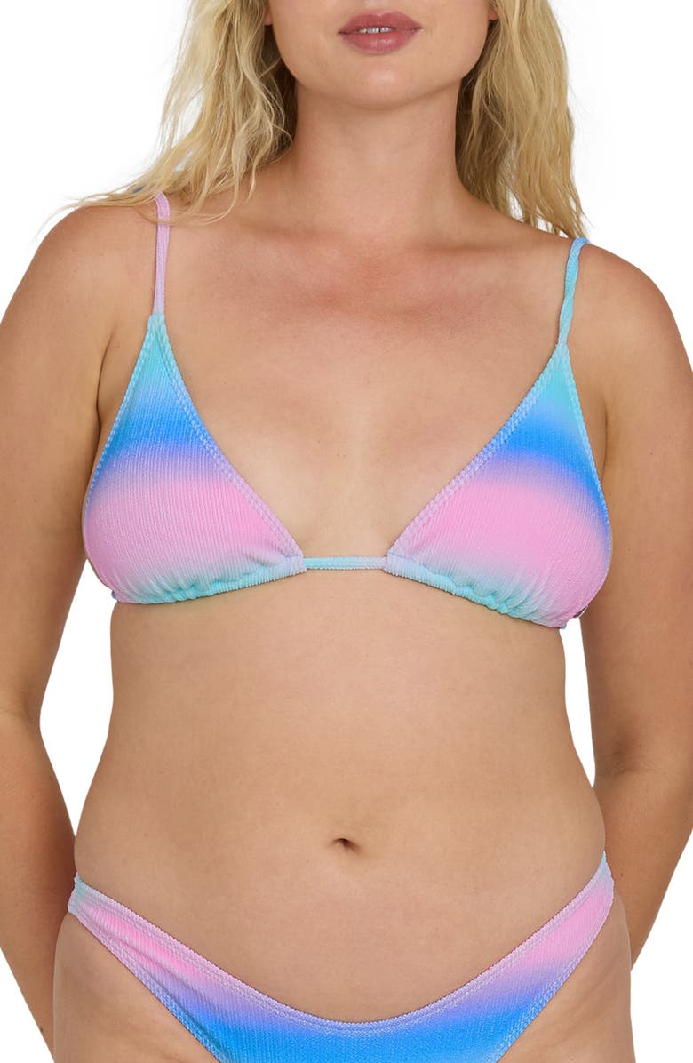 Billabong Sun Fade Slider Triangle Bikini Top, Alternate, color, Ocean Spray