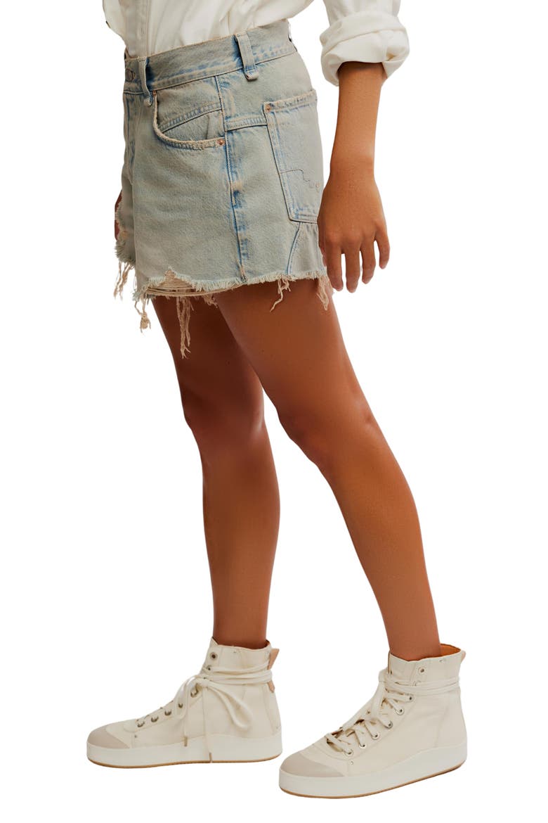 Now or Never Denim Shorts, Alternate, color, WELL WORN