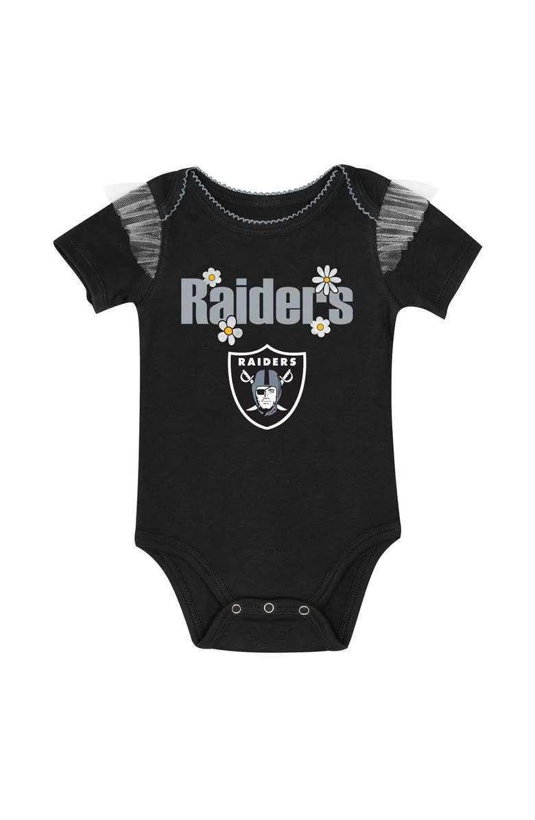 Outerstuff Girls Infant Outerstuff Las Vegas Raiders My Team Rocks Bodysuit and Skirt Set, Alternate, color, Black