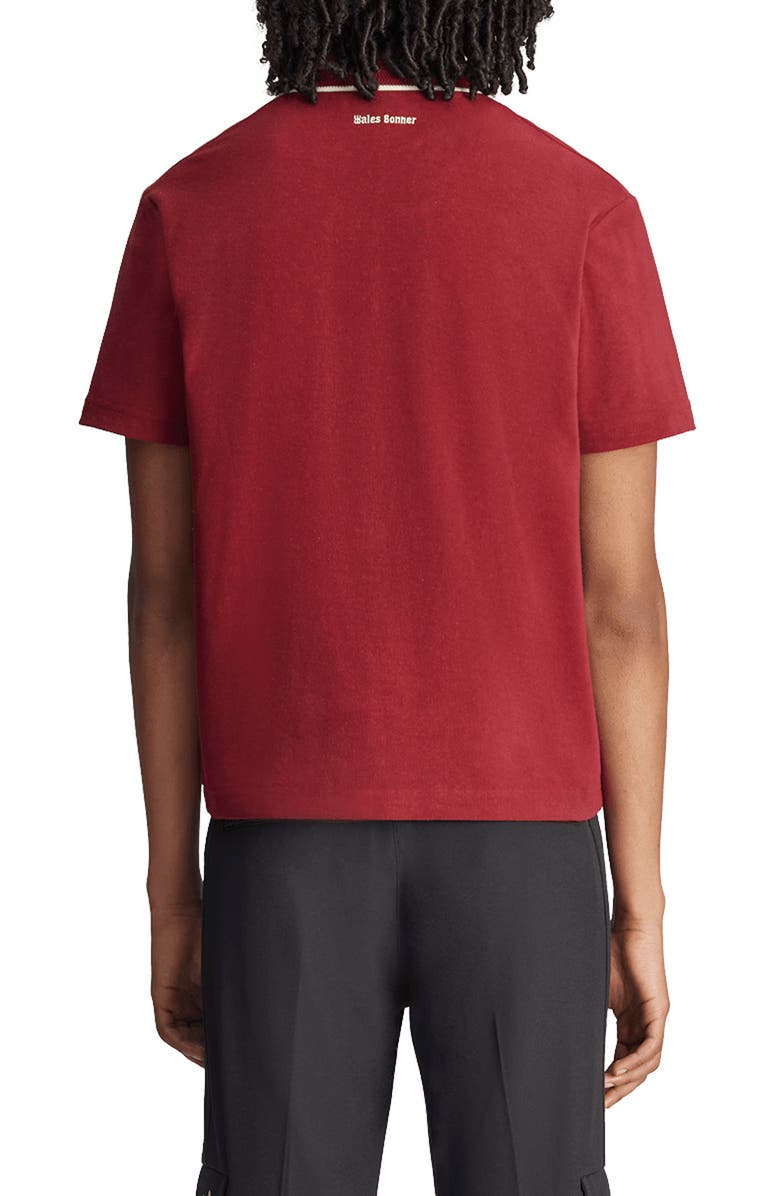 ADIDAS X WALES BONNER Johnny Collar Terry Cloth Polo, Alternate, color, Collegiate Burgundy