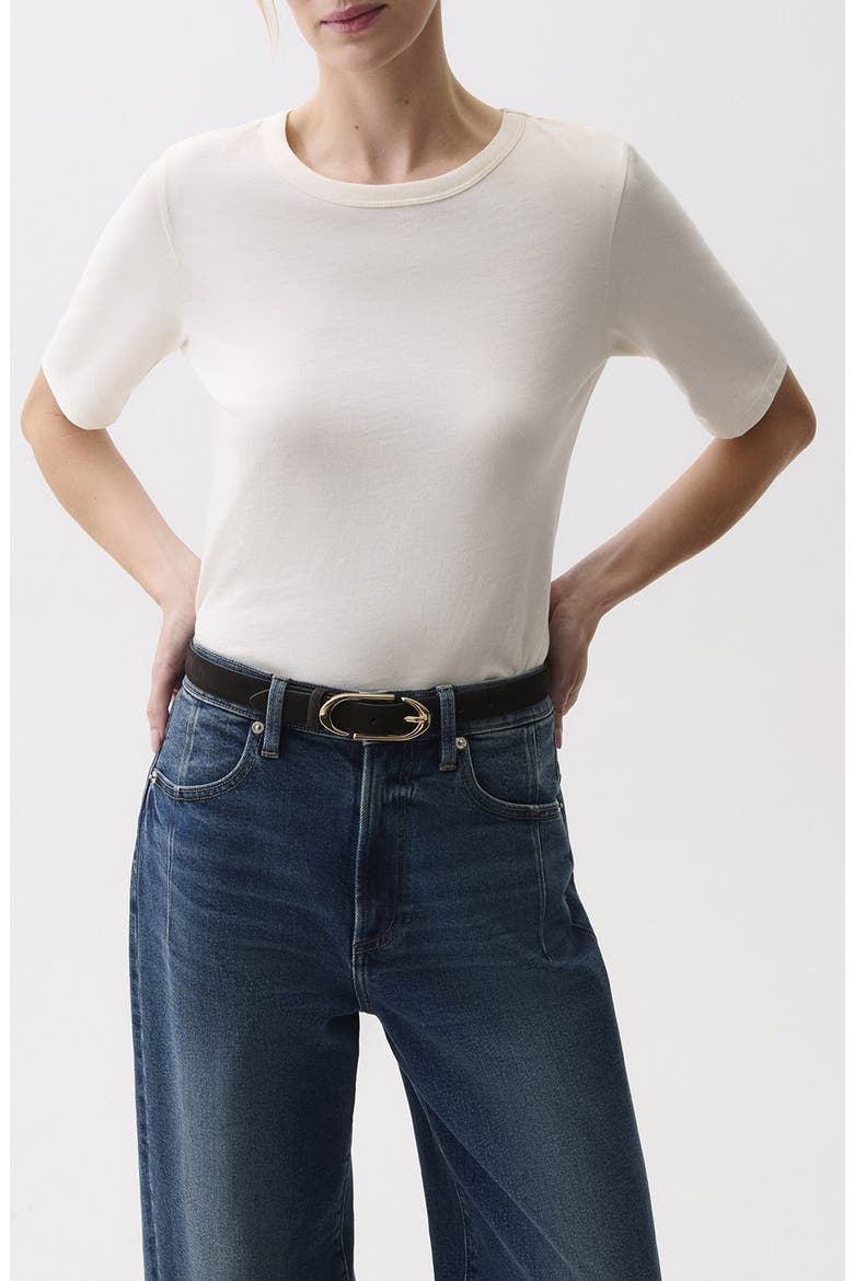 Melika Cotton T-Shirt, Main, color, SOFT WHITE