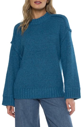 Matty M . Courtney Crewneck Sweater In Blue
