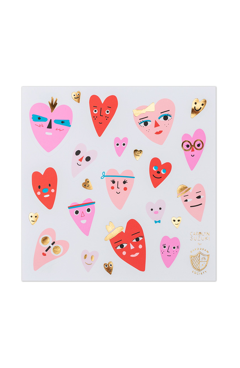 Daydream Society Valentine's Day Heartbeat Gang Tattoos and Nail Sticker Favor Set, Alternate, color, Assorted Pre-Pack