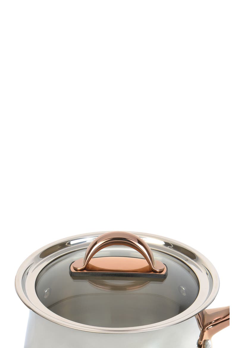 INTERNATIONAL Ouro Gold Stainless Steel 6.25" Saucepan, Alternate, color, SILVER