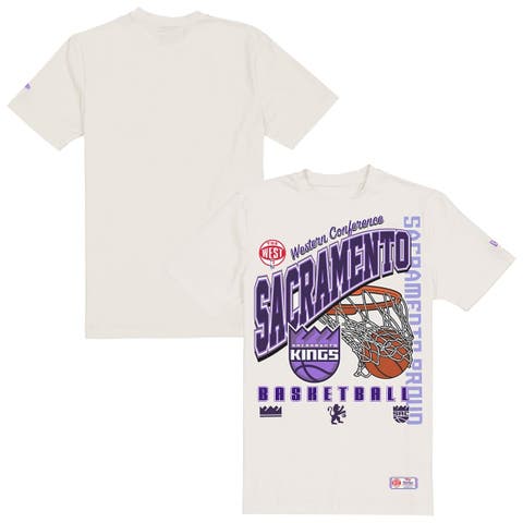 Men's New Era  Cream Sacramento Kings Oversized City Edition Remix Vintage T-Shirt