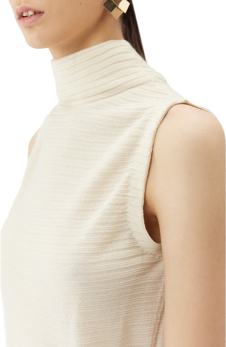 GOBI Mongolian Cashmere Lightweight Cashmere Silk Turtleneck, Alternate, color, Marshmallow