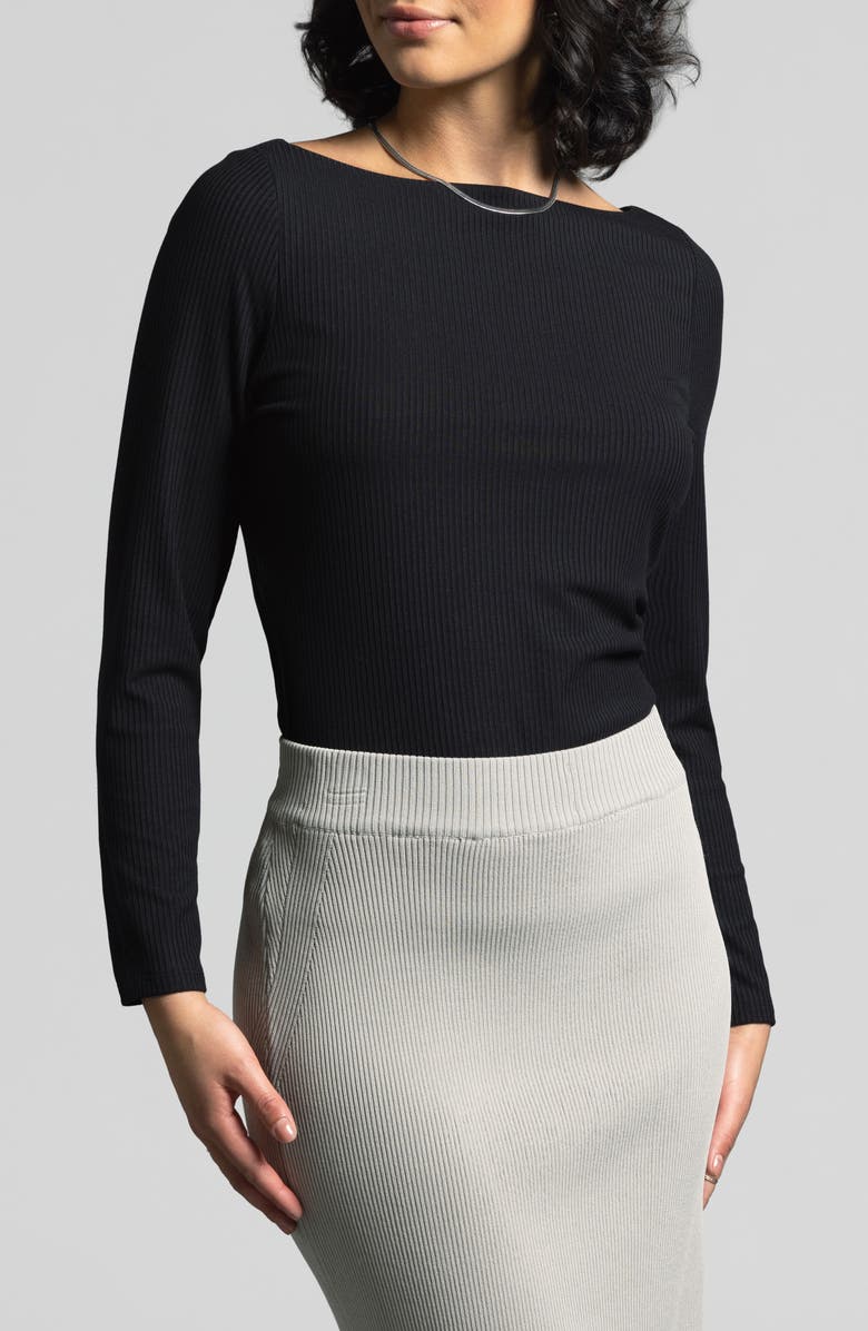 WEEKEND LOS ANGELES Arabella Rib Top, Main, color, Black